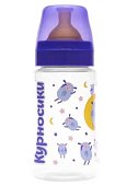 Курносики бутылочка полипропиленовая с широким горлом с латексной соской 0+ 250 мл, 11271, Zenith Infant Products Co.,Ltd