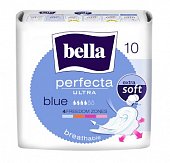 Белла (Bella) прокладки Perfecta Ultra Blue супертонкие 10шт, Торунский завод перевязочных материалов